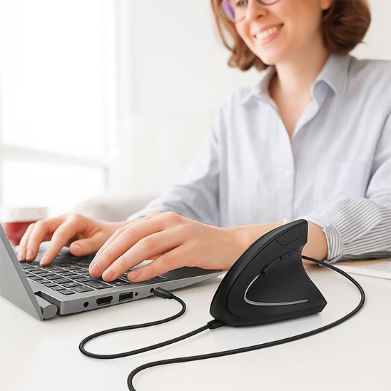 Souris ergonomique avec cable USB