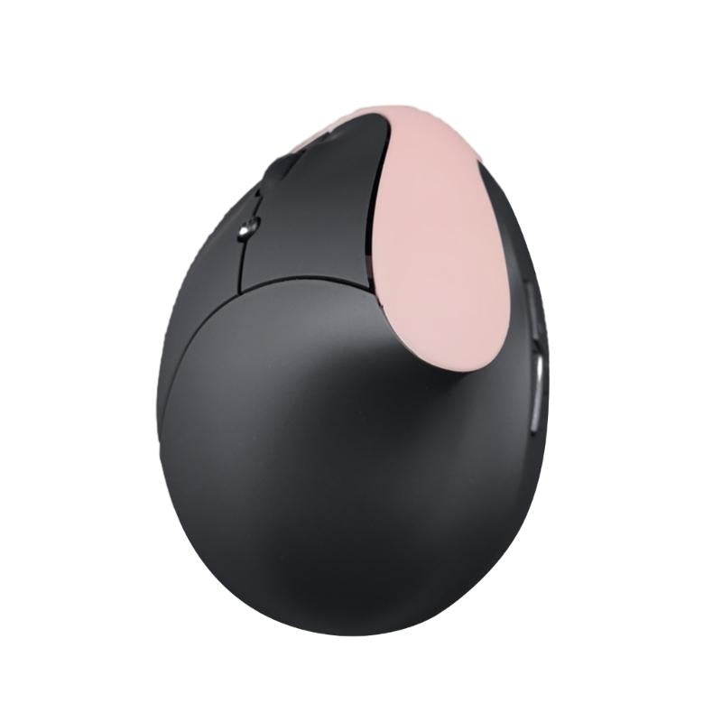 souris ergonomique noire rose