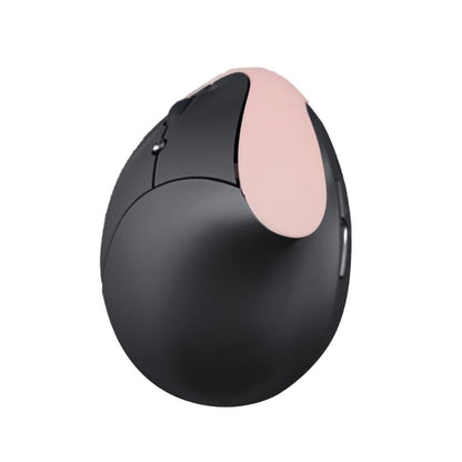 souris ergonomique noire rose