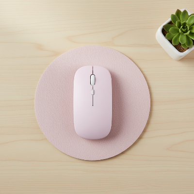 souris ergonomique technopro rose plante tapis bureau