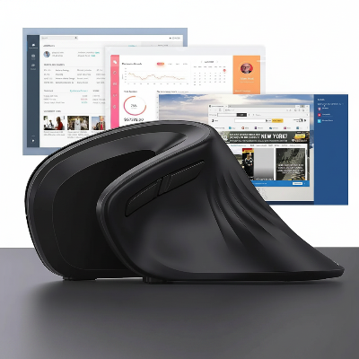 souris eronomique verticale noire bureau